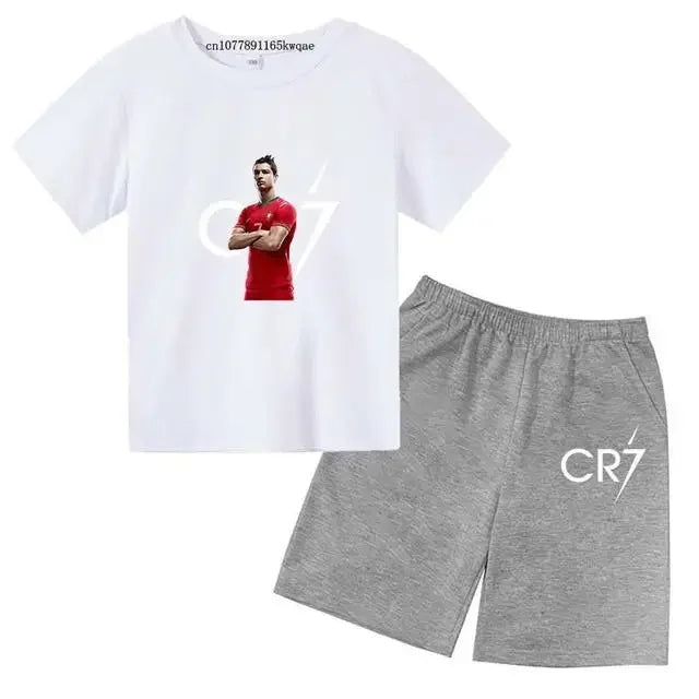 Gyerek nyári szett pólóval és rövidnadrággal Cristiano Ronaldo - több változatban