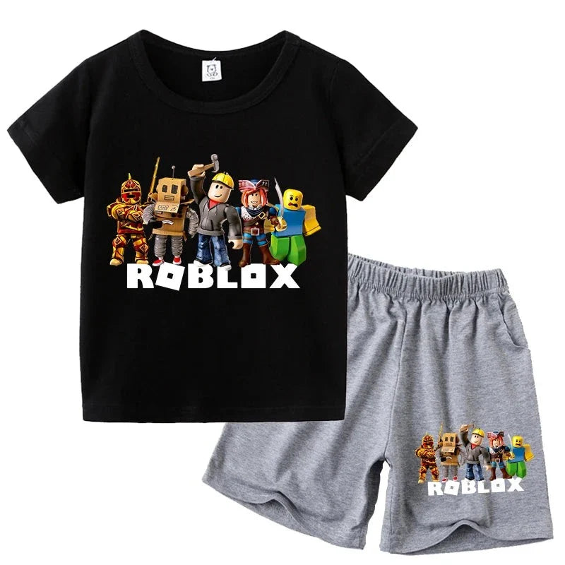Fiúk nyári szett Roblox póló és rövidnadrág