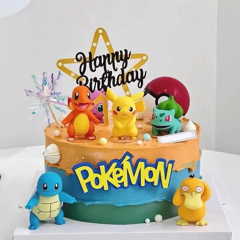 Figurák Pokémonok tortához 6 db