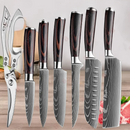 SharpMaster™ konyhai késkészlet damaszkuszi mintával és ollóval