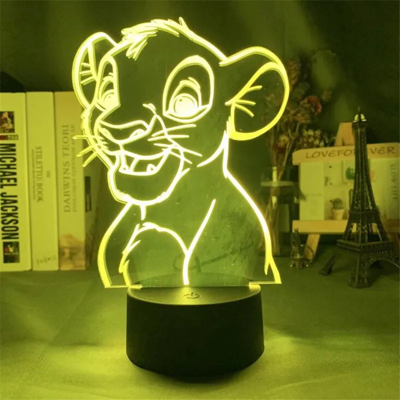 3D illúziós lámpa Oroszlánkirály - több változatban