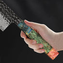 Professzionális konyhakés damaszkuszi acélból - japán stílusban