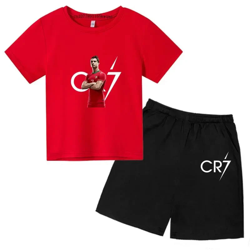 Gyerek nyári szett pólóval és rövidnadrággal Cristiano Ronaldo - több változatban