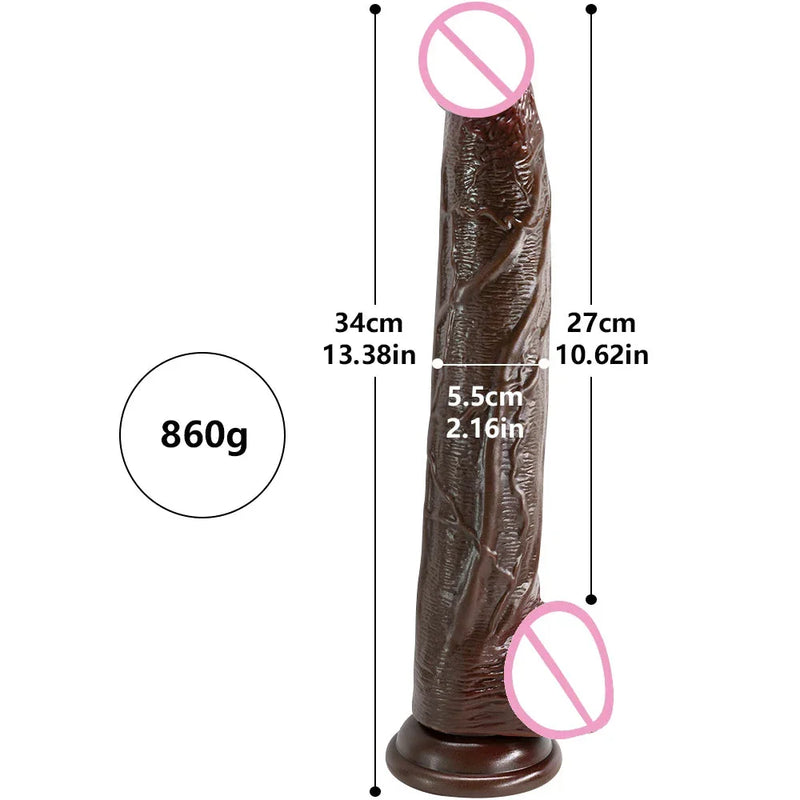 Valósághű extra hosszú vibrátor - 33 cm - több változatban