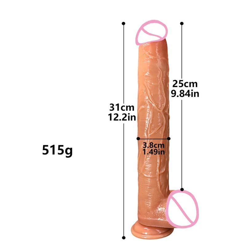 Valósághű extra hosszú vibrátor - 33 cm - több változatban