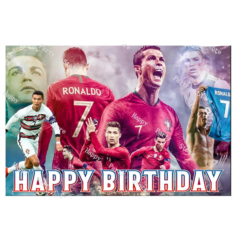 Születésnapi foci party készlet Cristiano Ronaldo lufikkal - több változatban