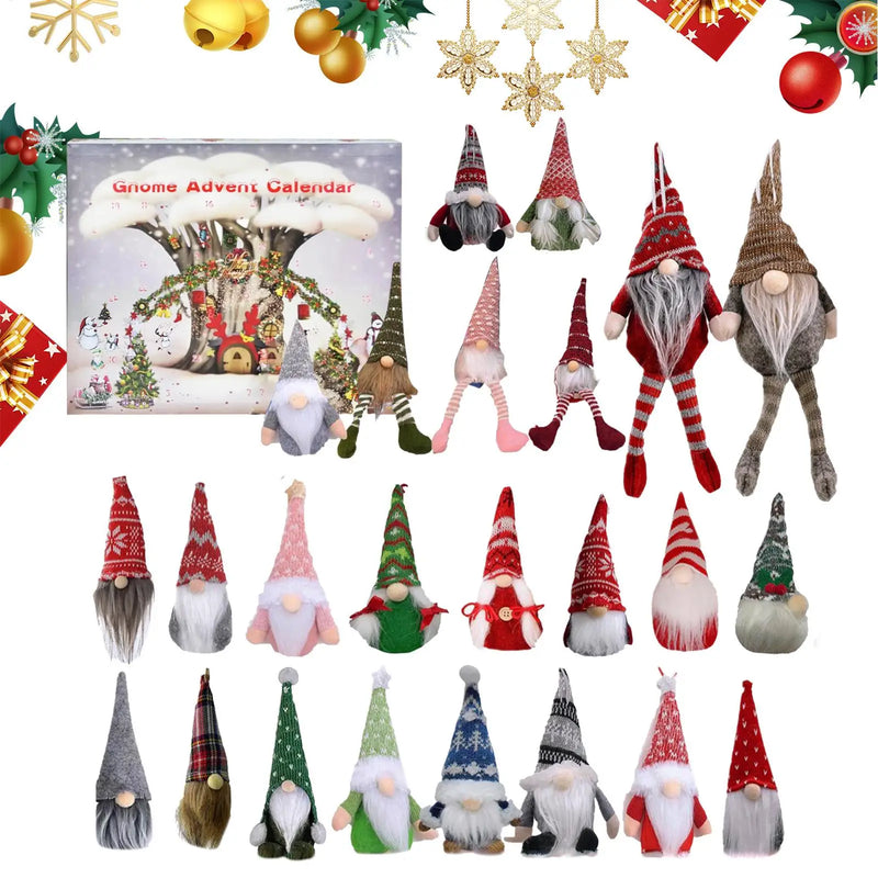 Adventi naptár karácsonyi manókkal - 24 db