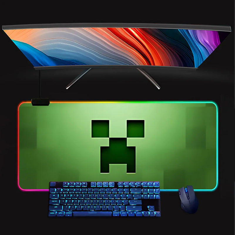 RGB világító billentyűzet és egérpad Minecraft - több változatban