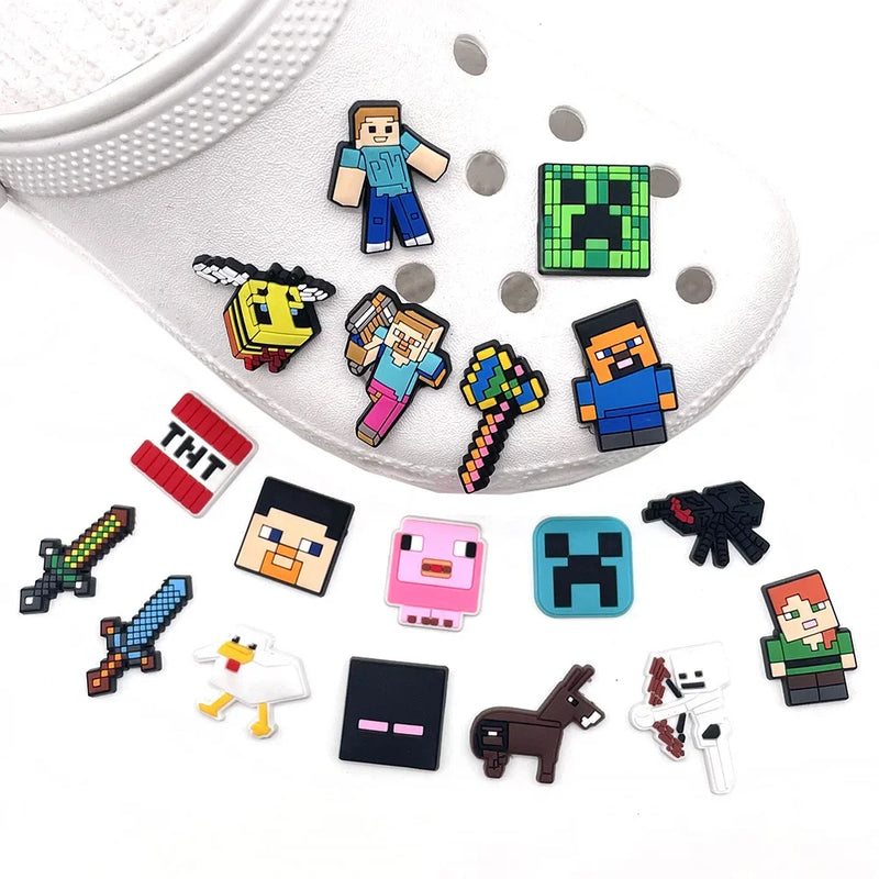 Crocs cipődíszek Minecraft - 18 db