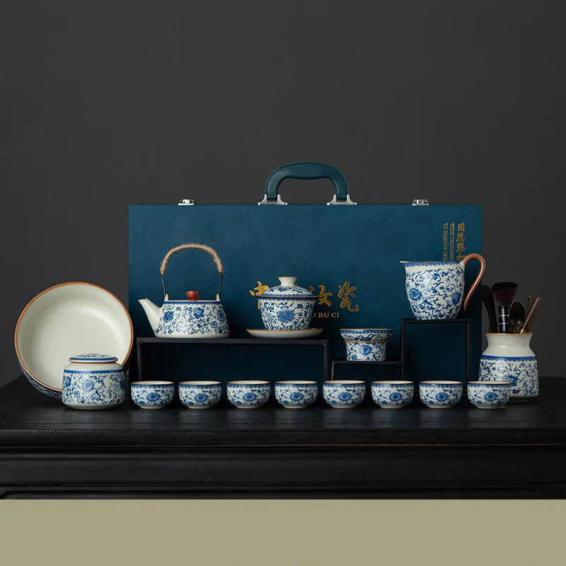 Hagyományos japán porcelán teáskészlet - Matcha
