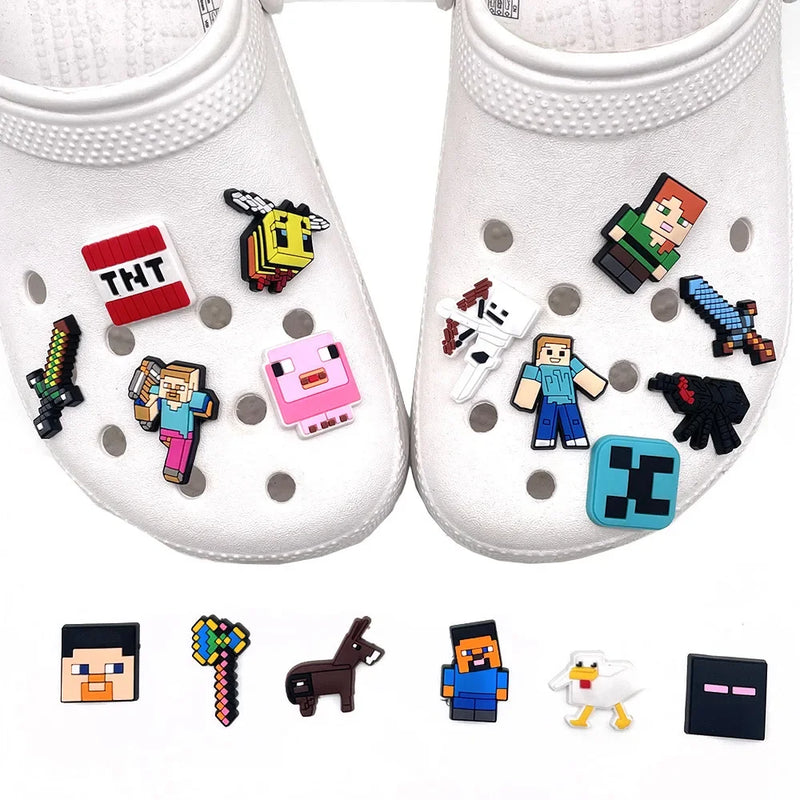 Crocs cipődíszek Minecraft - 18 db