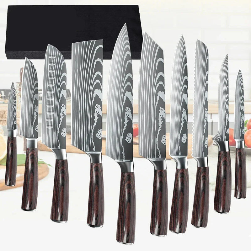 NordicSteel™ professzionális damaszkuszi acél konyhakés készlet