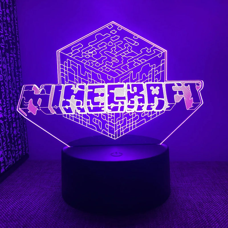 3D illúziós lámpa Minecraft - több változatban