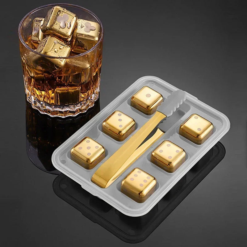 WhiskeyWave™ rozsdamentes acélból készült whiskey hűtőkocka - több változatban
