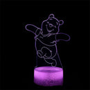 3D illúziós lámpa Micimackó - több változatban