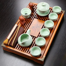 Yixing kerámia teáskészlet fából készült tálcával - több változatban