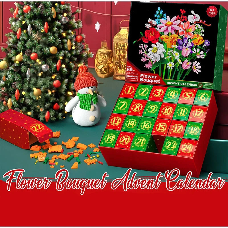 Prémium adventi naptár Virágcsokor - több változatban