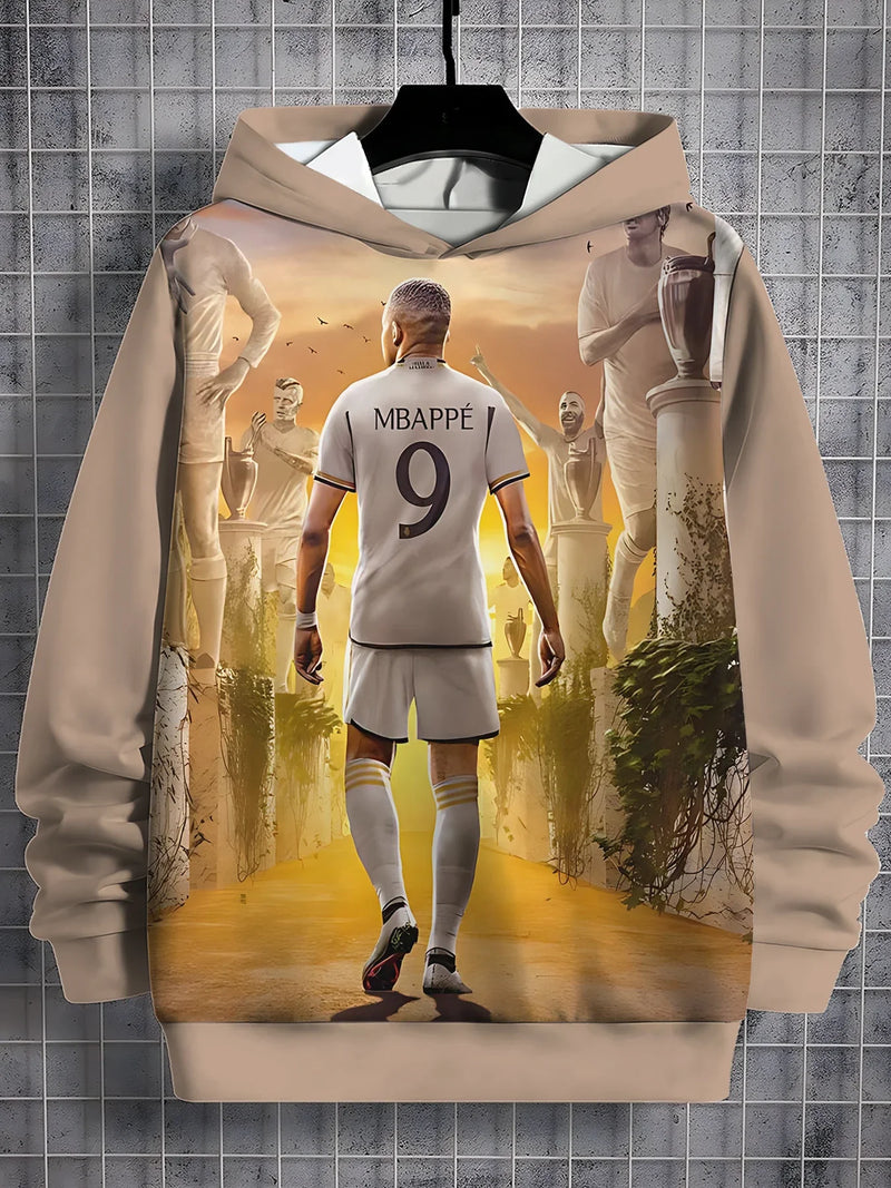 Futball pulóver 3D nyomtatással Kylian Mbappé - több változatban