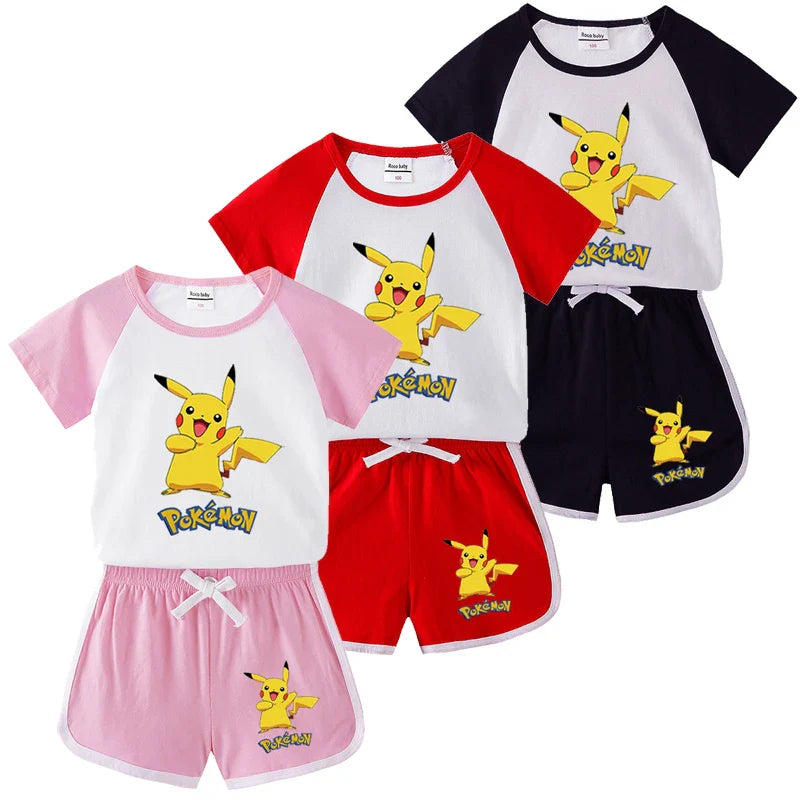 Gyerek nyári póló és rövidnadrág szett Pokémonok - több változatban