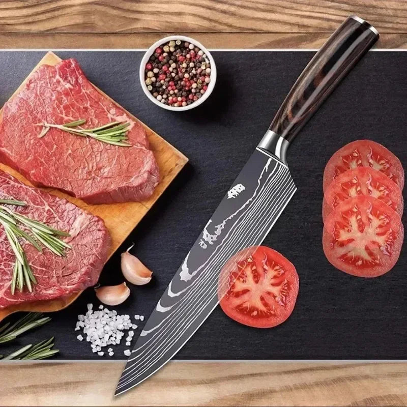 SharpMaster™ konyhai késkészlet damaszkuszi mintával és ollóval