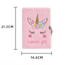 Lányok Plüss jegyzetfüzet Egyszarvú - több változatban