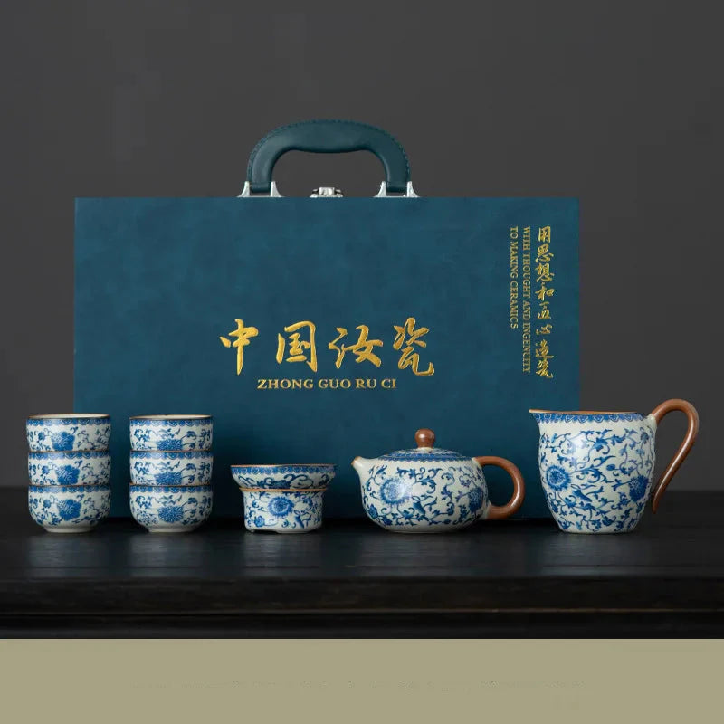 Hagyományos japán porcelán teáskészlet - Matcha