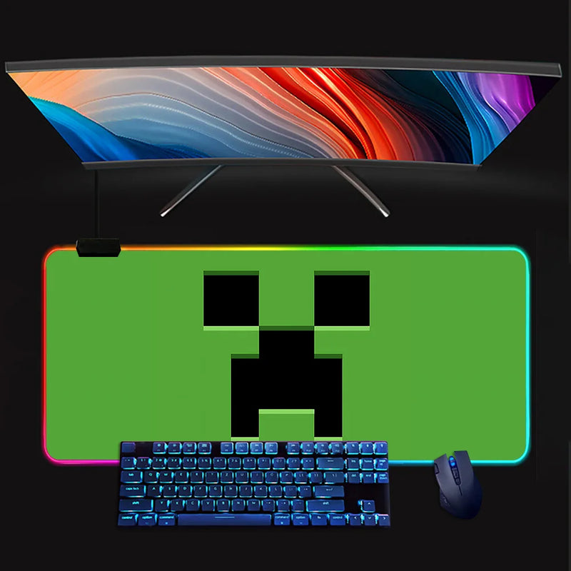 RGB világító billentyűzet és egérpad Minecraft - több változatban