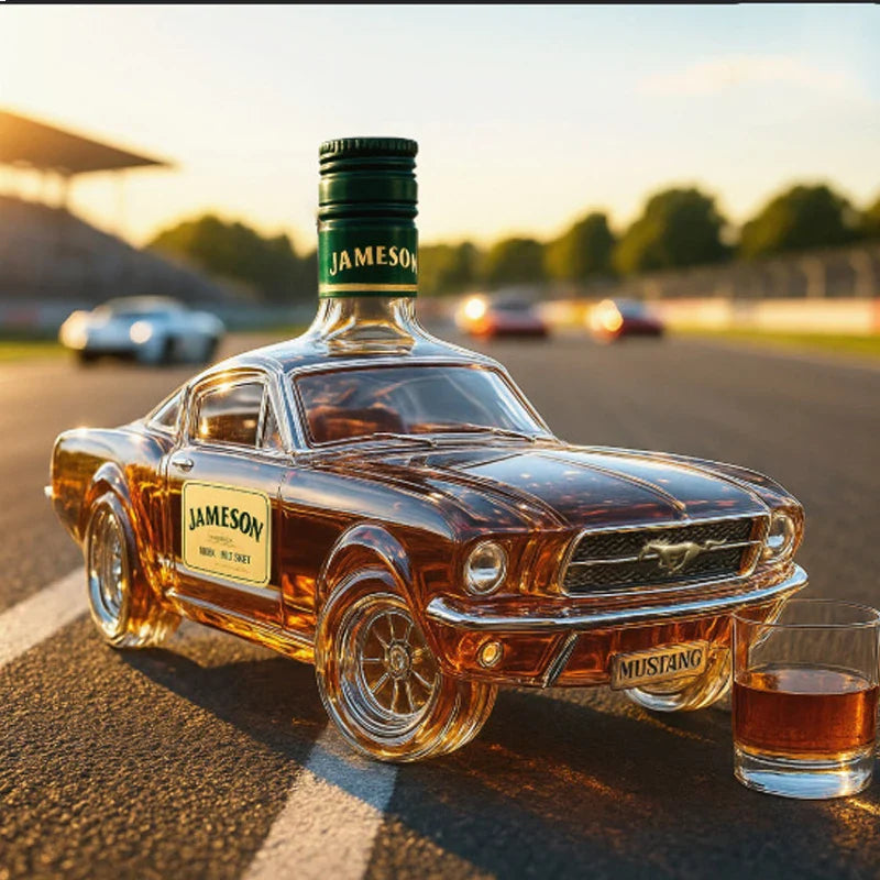 Design whiskey palack autó motívummal - több változatban