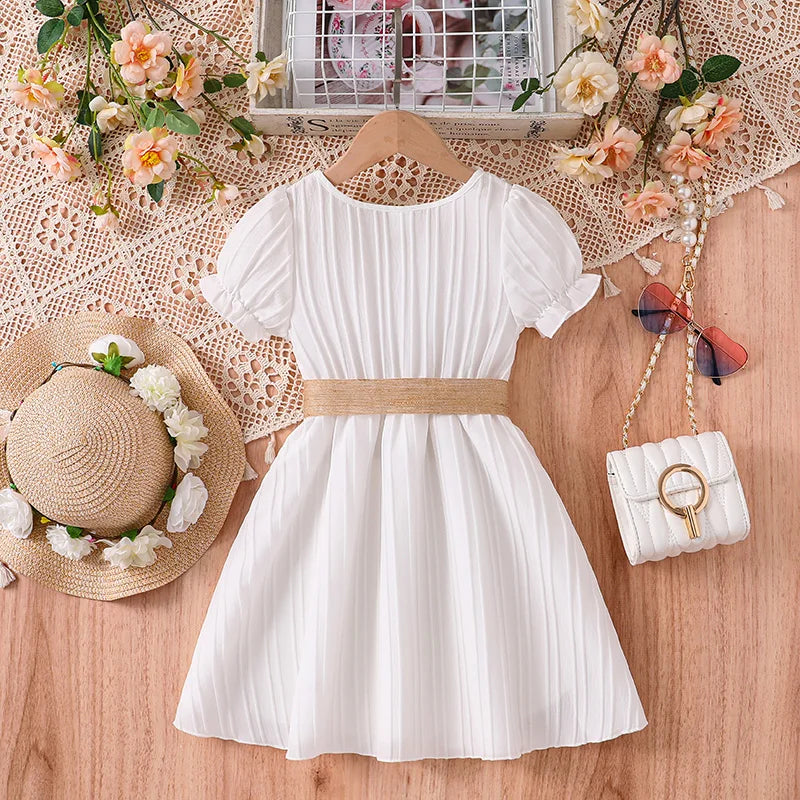 TwirlDresses™ Fehér lány ruha nyárra