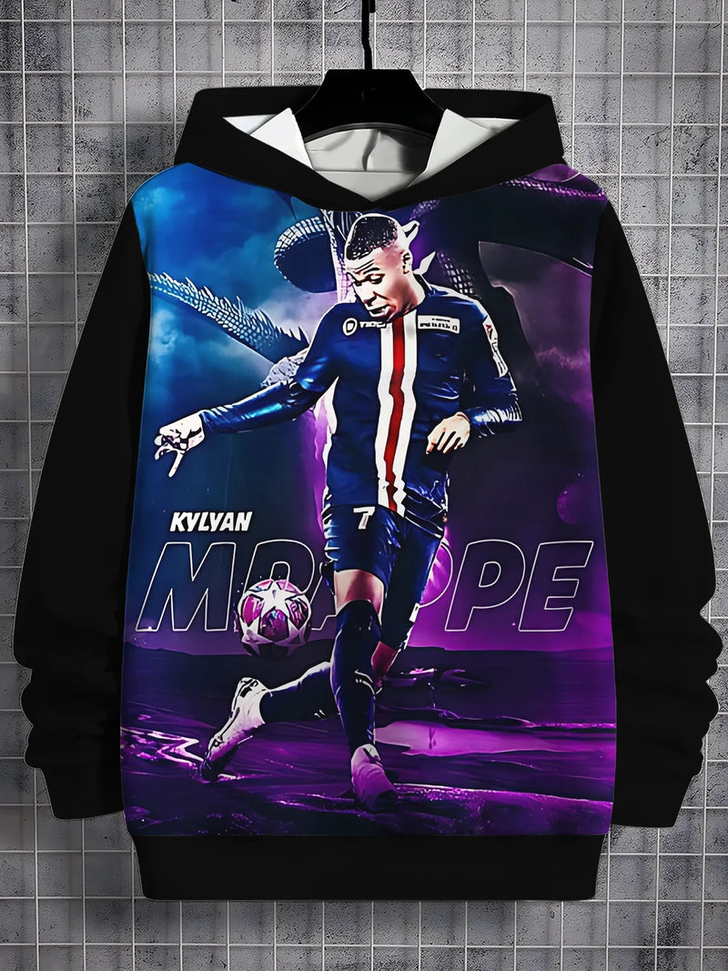 Futball pulóver 3D nyomtatással Kylian Mbappé - több változatban