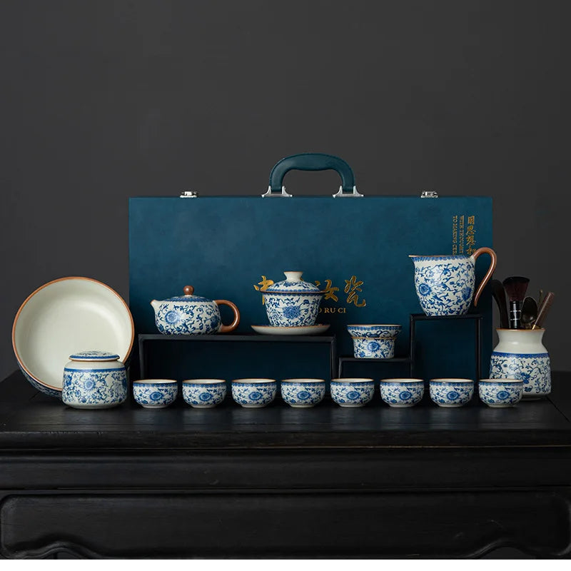Hagyományos japán porcelán teáskészlet - Matcha