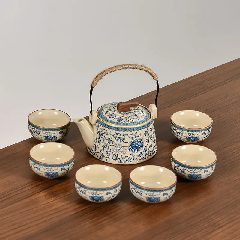 Hagyományos kínai porcelán teáskészlet