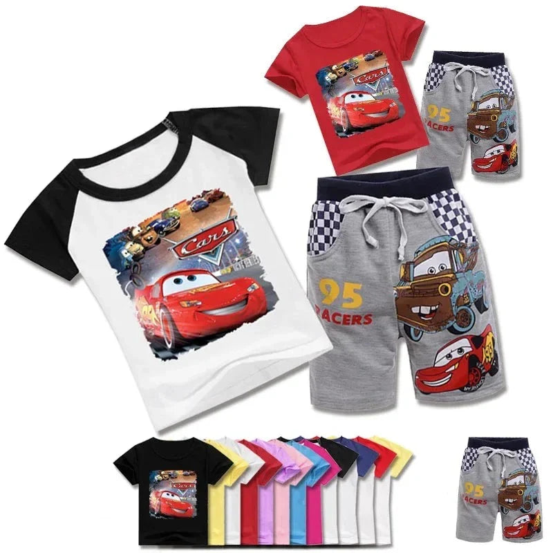 Gyerek nyári szett póló és rövidnadrág Cars - Lightning McQueen - több változatban