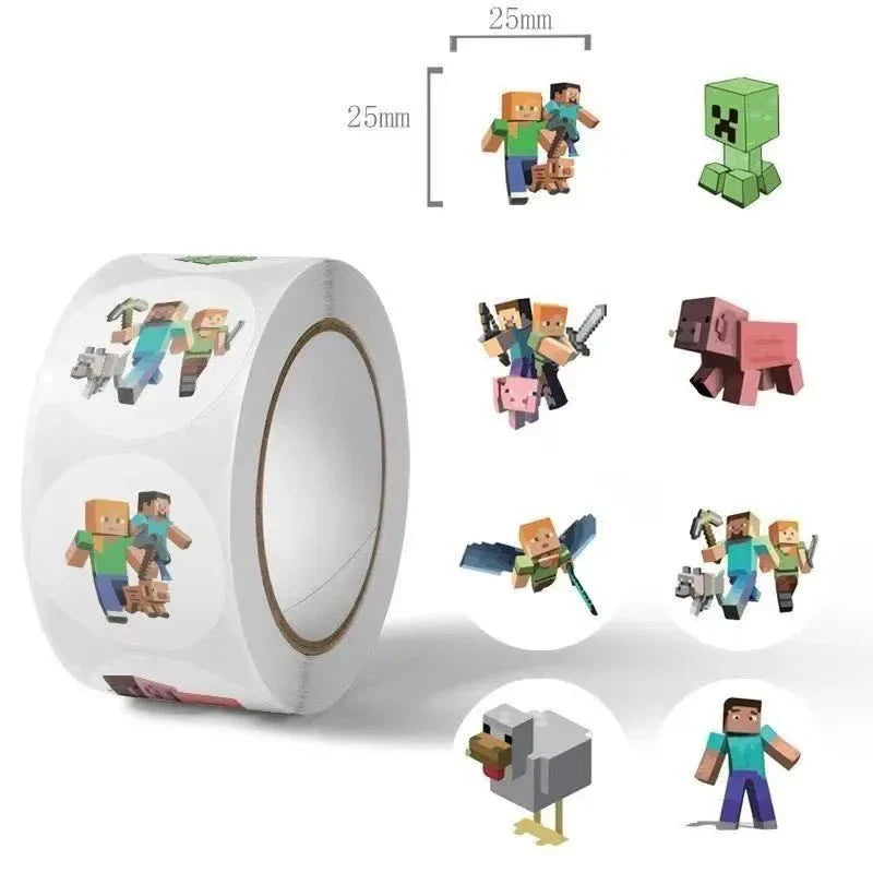 Gyermek matricák Minecraft - 500 db