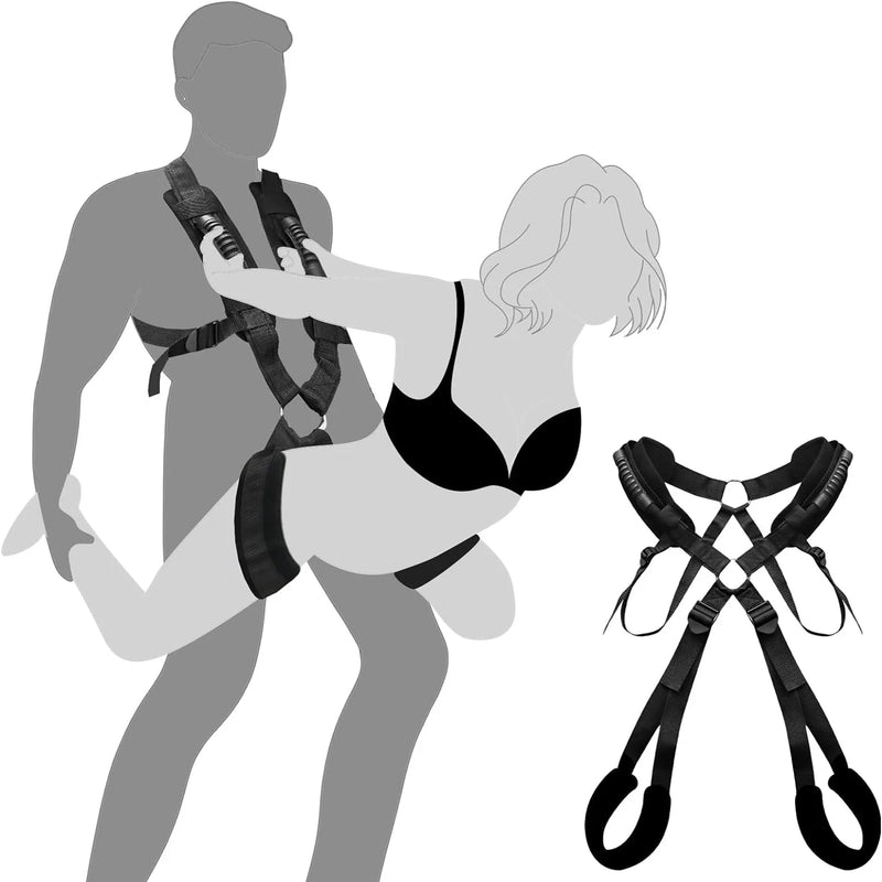 BDSM hám pároknak - állítható hinta párnázással