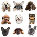 Nagyméretű 3D falmatrica - kutya