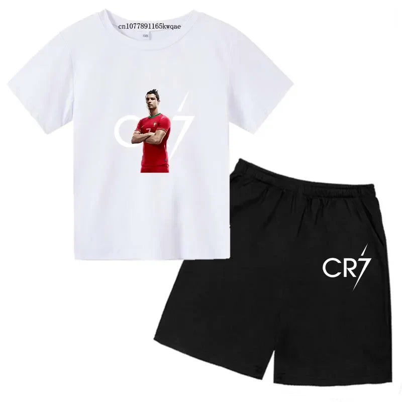 Gyerek nyári szett pólóval és rövidnadrággal Cristiano Ronaldo - több változatban