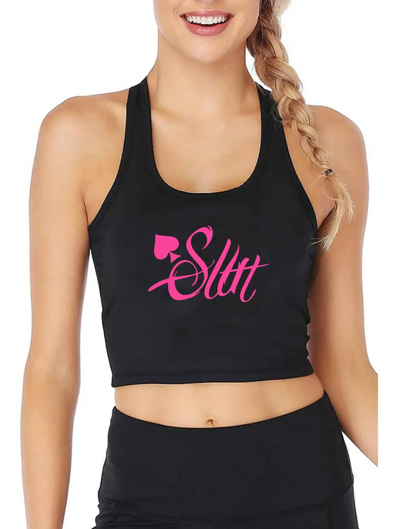 Női szexi Crop Top Slut - több változatban