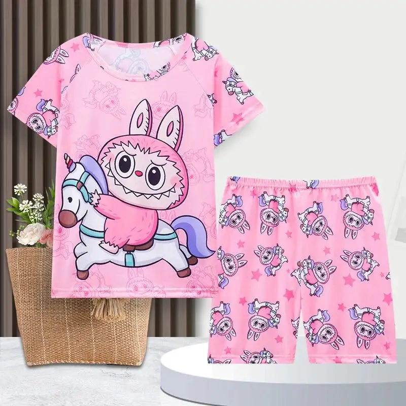 Lányok nyári pizsama Labubu - több változatban