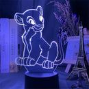 3D illúziós lámpa Oroszlánkirály - több változatban