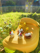 Crocs húsvéti cipő díszek - Csirkék, csibék és tojások 8 db