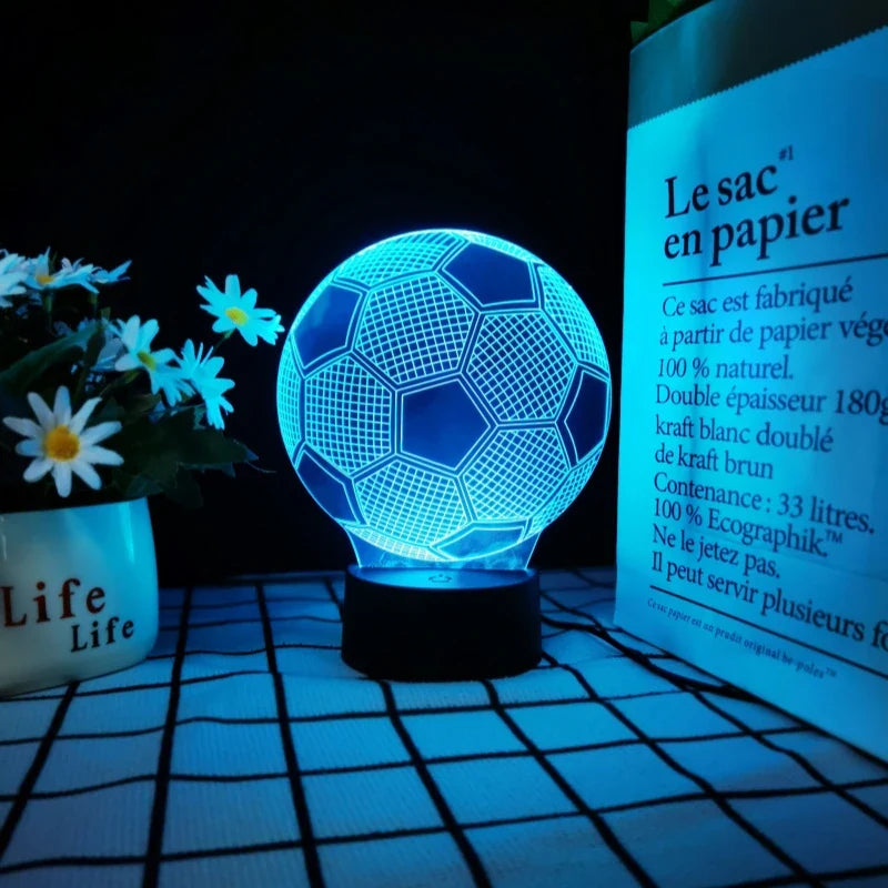 Lámpa 3D illúziós focilabdával - több változatban