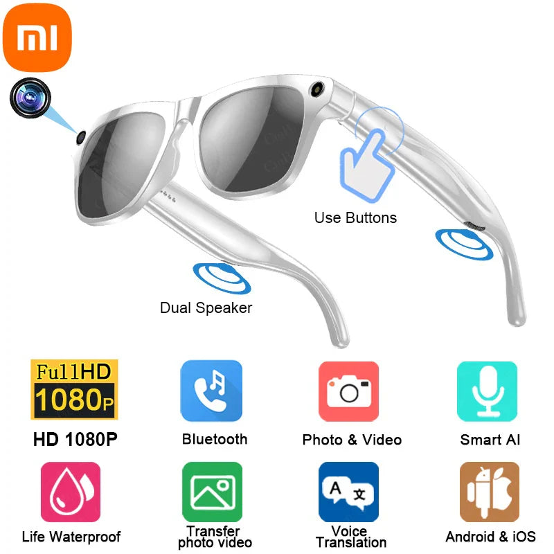Xiaomi okosszemüveg kamerával - 1080p HD, 100 Mpx, Bluetooth hívások és AI asszisztens