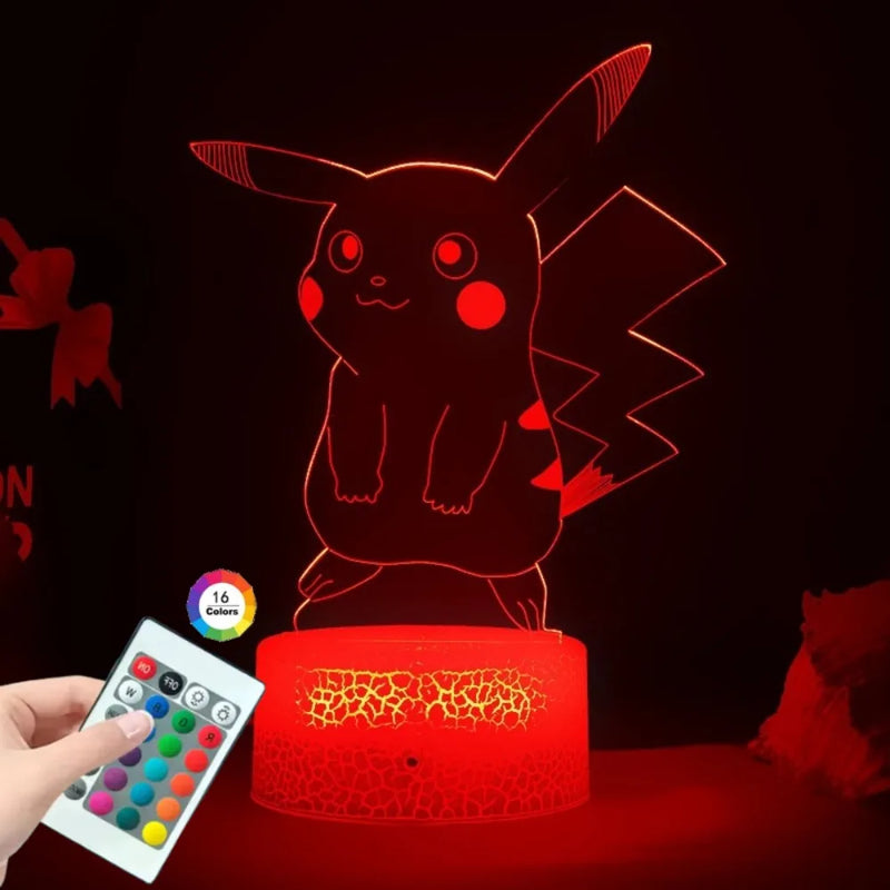 Lámpa 3D illúzióval Pokémonok