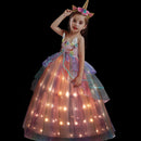 Lány világító egyszarvú ruha