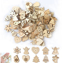Fából készült karácsonyi dekoráció 50 db - több változatban