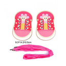 Fából készült eszköz a cipőfűző megkötésének megtanulásához - több változatban