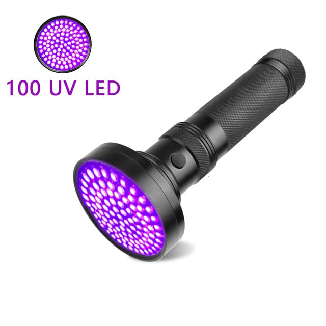 Ultraibolya LED zseblámpa - 100 UV LED