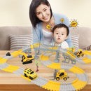 Sárga és szürke átépíthető pálya gyerekeknek - több változatban