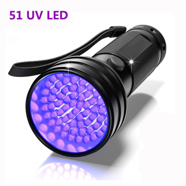 Ultraibolya LED zseblámpa - 51 UV LED